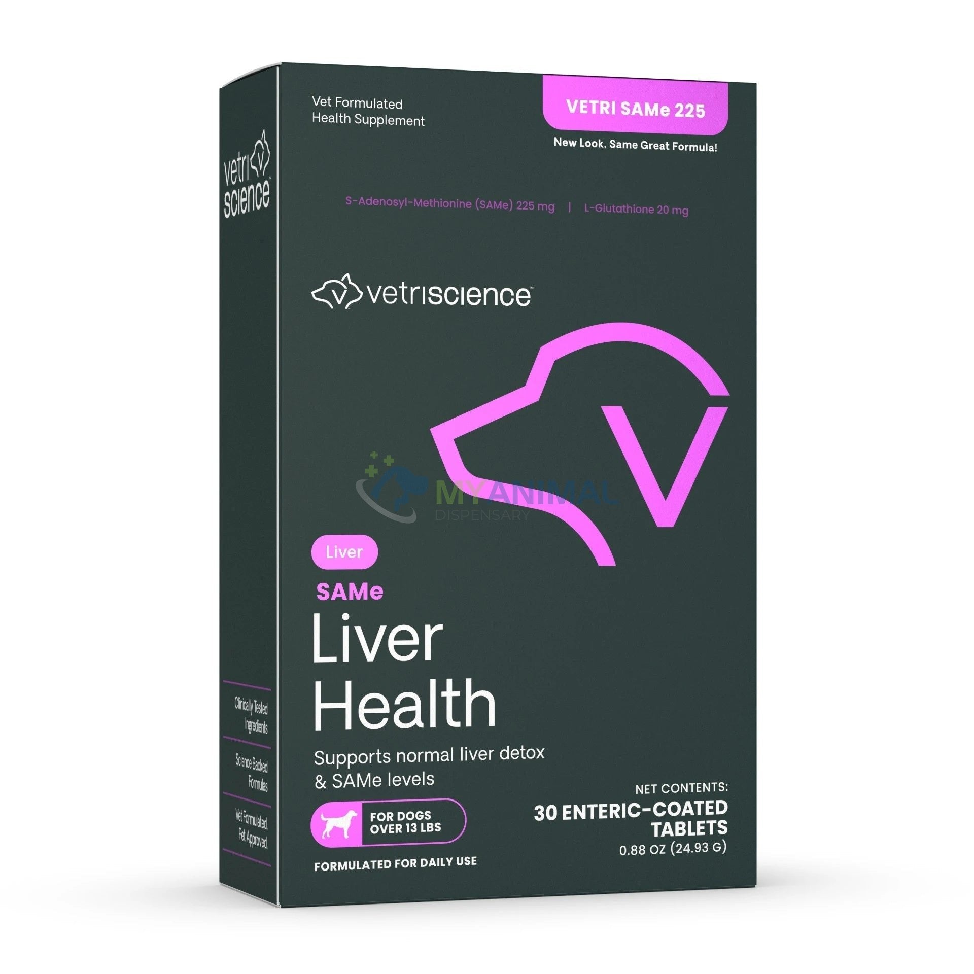 Vetri-Science Vetri SAMe 225 Liver Support Supplement for Dogs