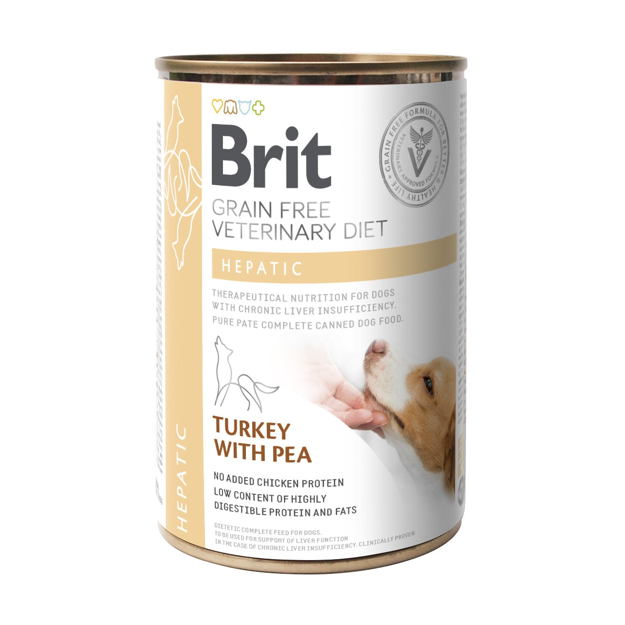Brit Veterinary Diet Hepatic Grain-Free Turkey with Pea Canine Canned Stew