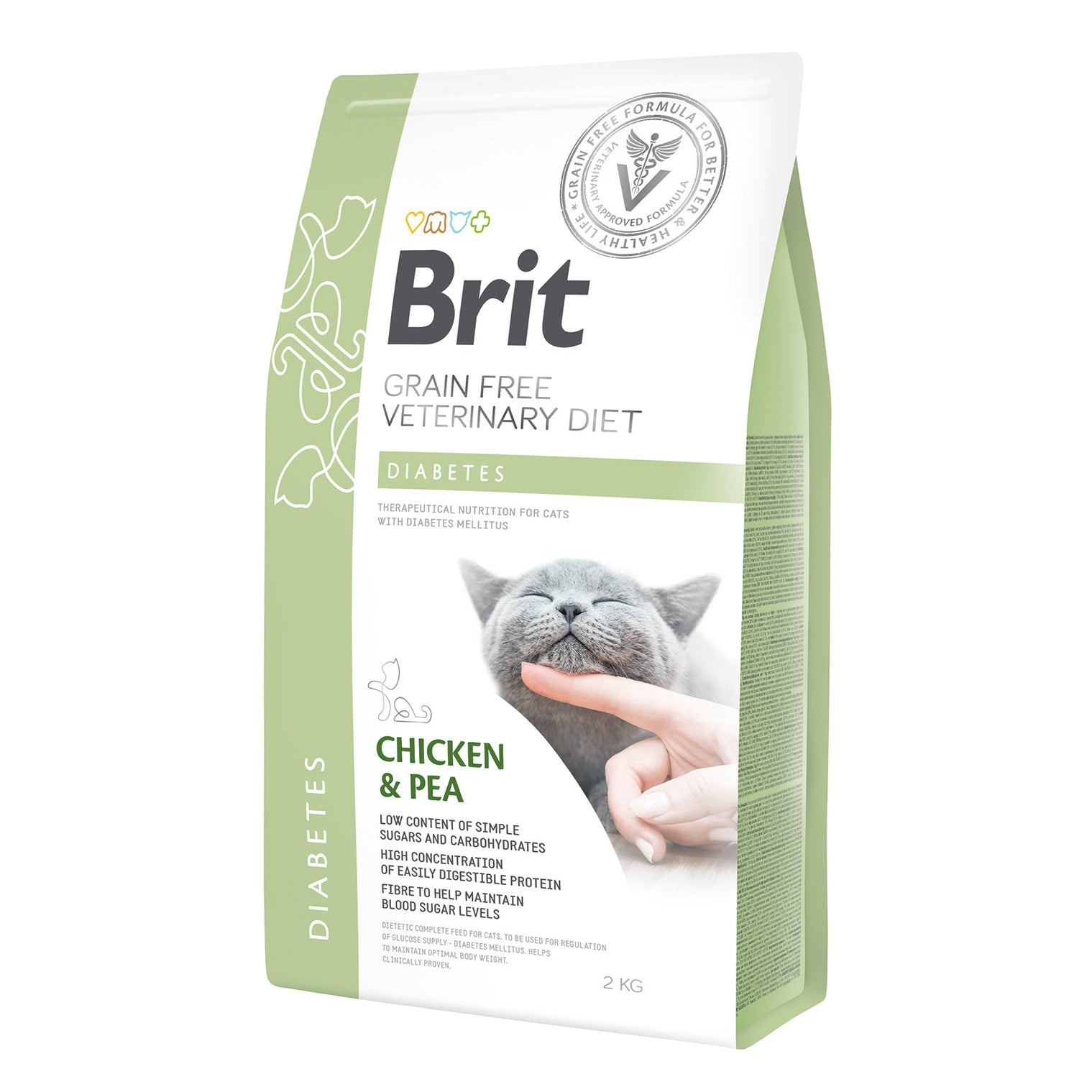 Brit Veterinary Diet Diabetes Grain-Free Chicken & Pea Cat Dry Food