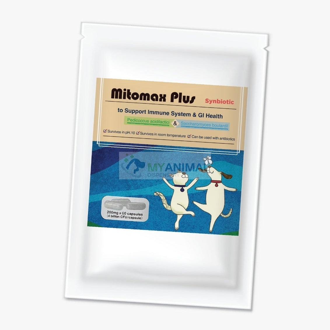 MitoMax Plus® Synbiotics for Dogs and Cats (60 Capsules)