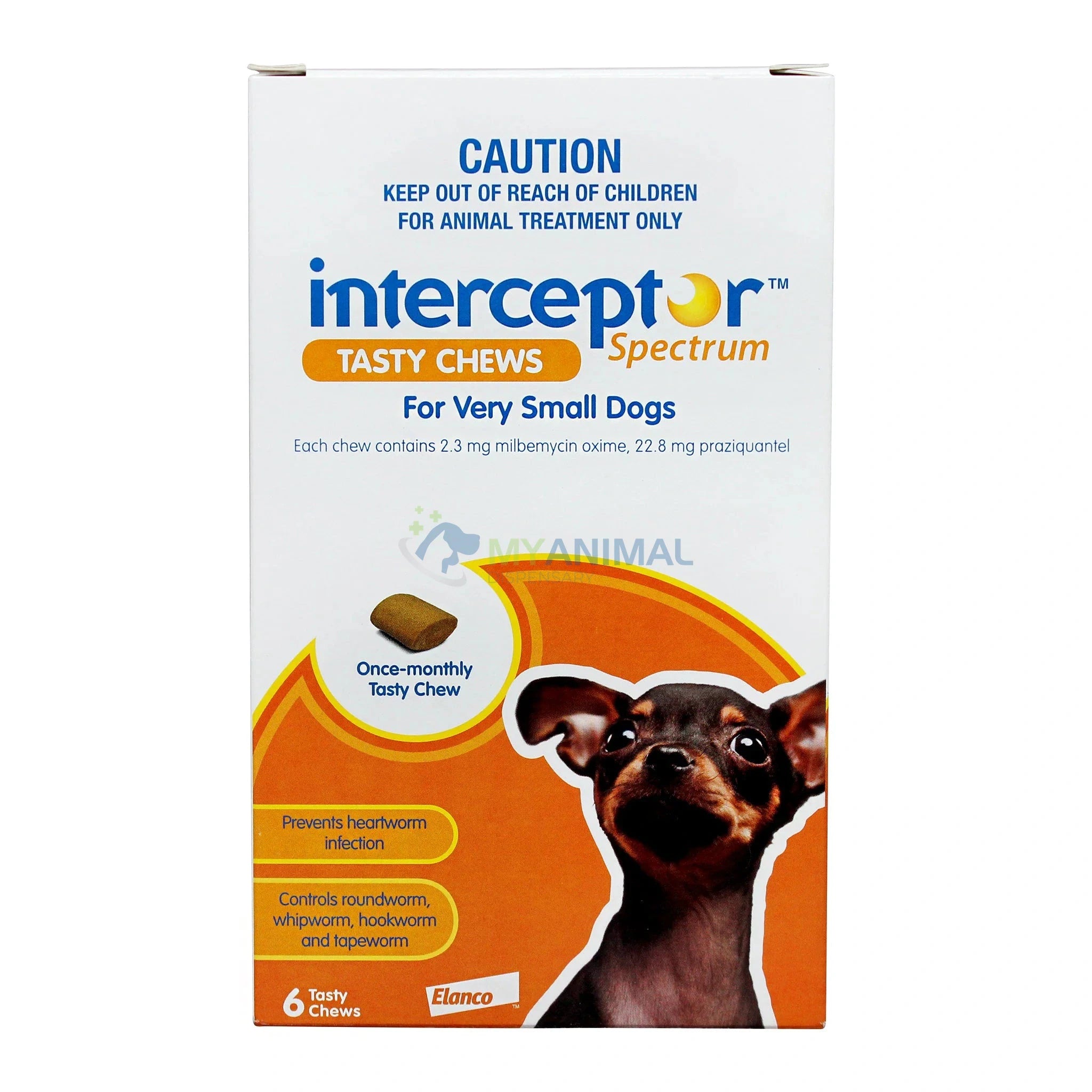 Elanco Interceptor® Flavoured Chewable Preventative Tablet for Dogs (0-4kg)