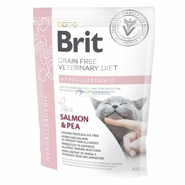 Brit Veterinary Diet Hypoallergenic Grain free Salmon & Pea Cat Dry Food