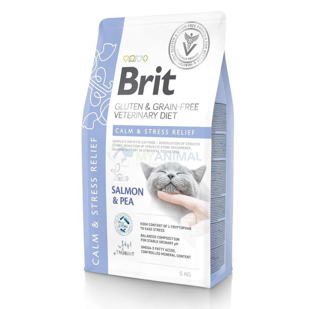 Brit Veterinary Diet Calm & Stress Relief Grain-Free Salmon & Pea Feline Dry Food