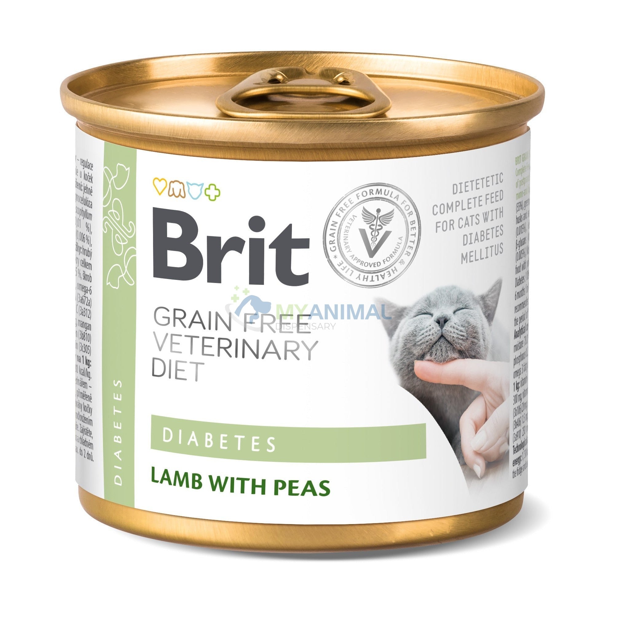 Brit Veterinary Diet Diabetes Grain Free Lamb with Pea Feline Canned S ...