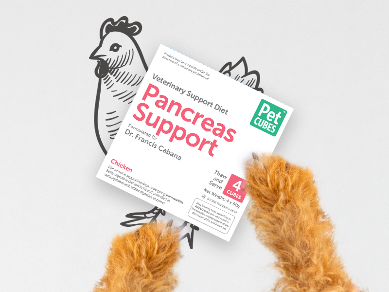 PETCUBES Veterinary Support Range - Pancreas Support Diet 320g