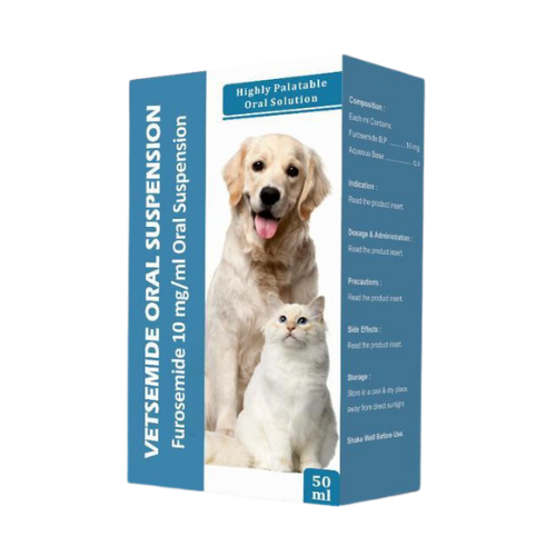 Vetsemide Oral Furosemide Suspension 10mg/ml for Dogs and Cats (50ml)