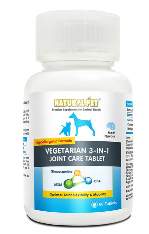 Natural Pet Vegetarian 3 in 1 Joint Care Tablet