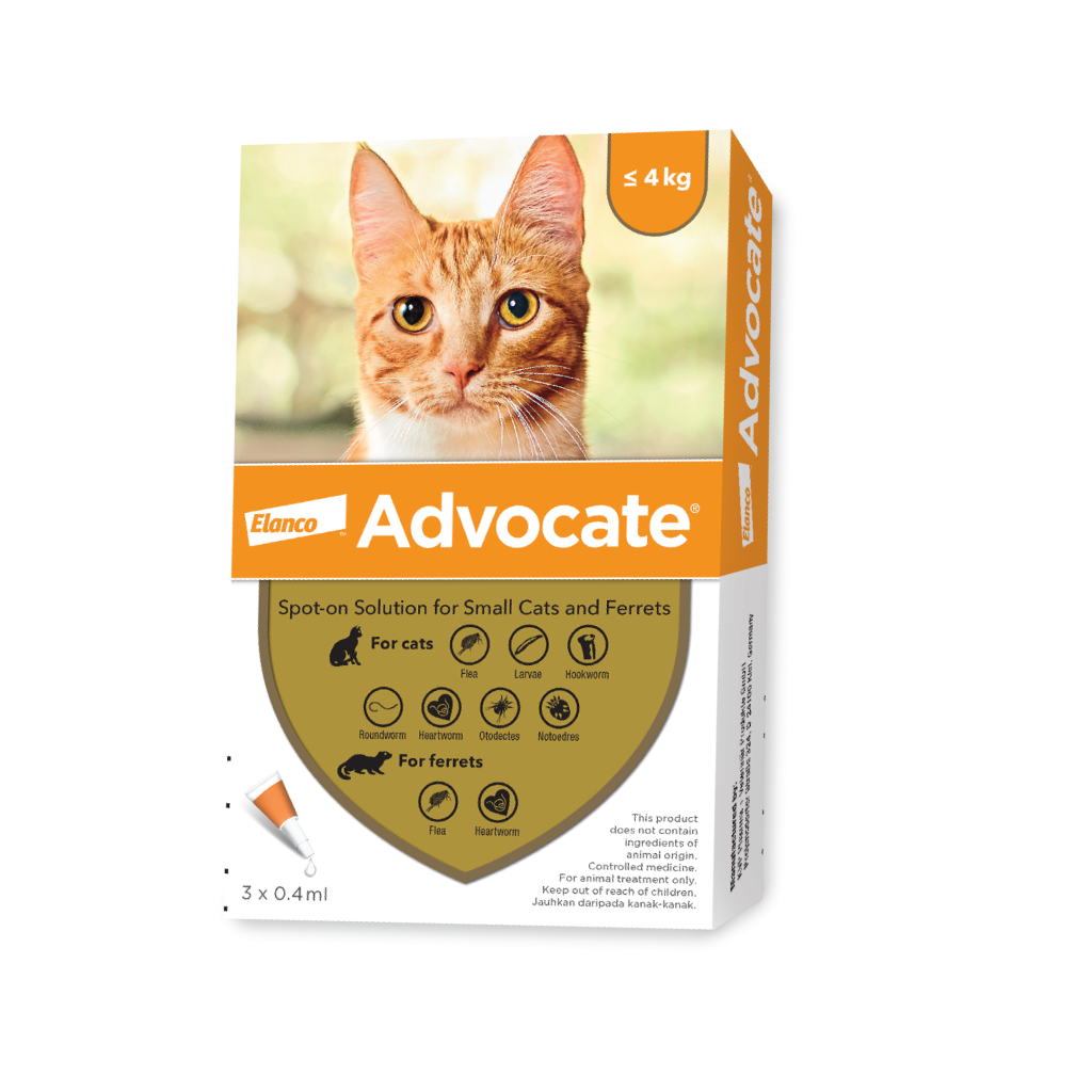Advocate Fleas & Heartworm Prevention for Small Cats (<4kg)