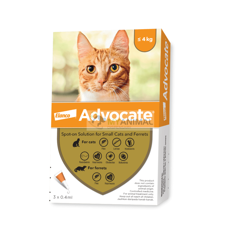 Advocate Fleas & Heartworm Prevention for Small Cats (<4kg