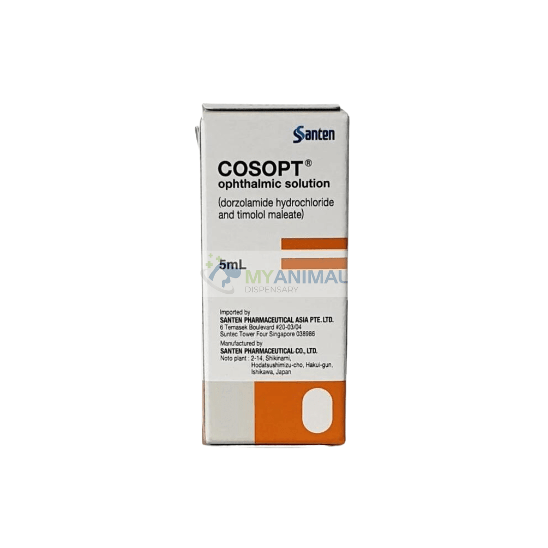 Cosopt 2 Eye Drop 5ml (Dorzolamide Hydrochloride and Timolol Maleate) — My Animal Dispensary