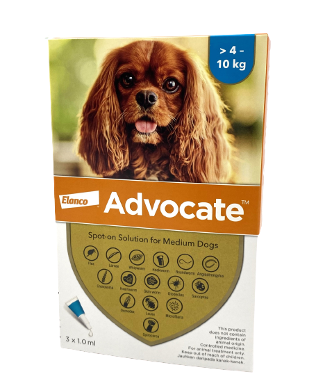 Advocate Fleas & Heartworm Prevention for Medium Dogs (4 to 10Kg)