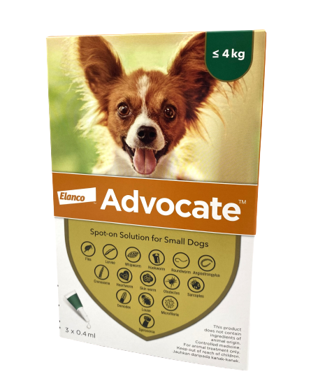 Advocate Fleas & Heartworm Prevention for Small Dogs (less than 4kg)