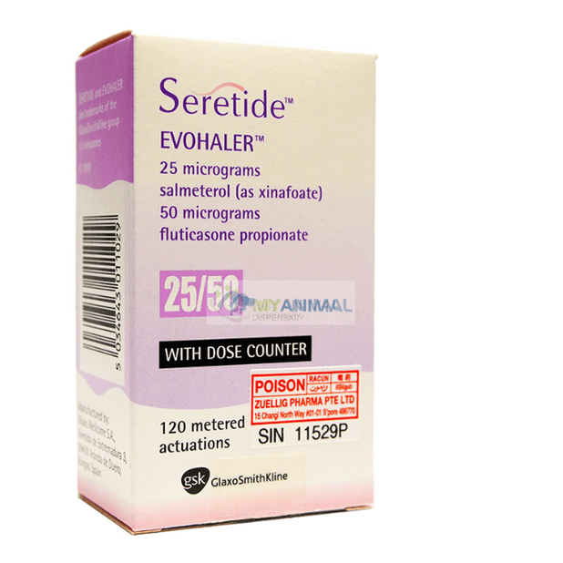 Seretide Salmeterol 25mcg / Fluticasone 50mcg Evohaler — My Animal ...