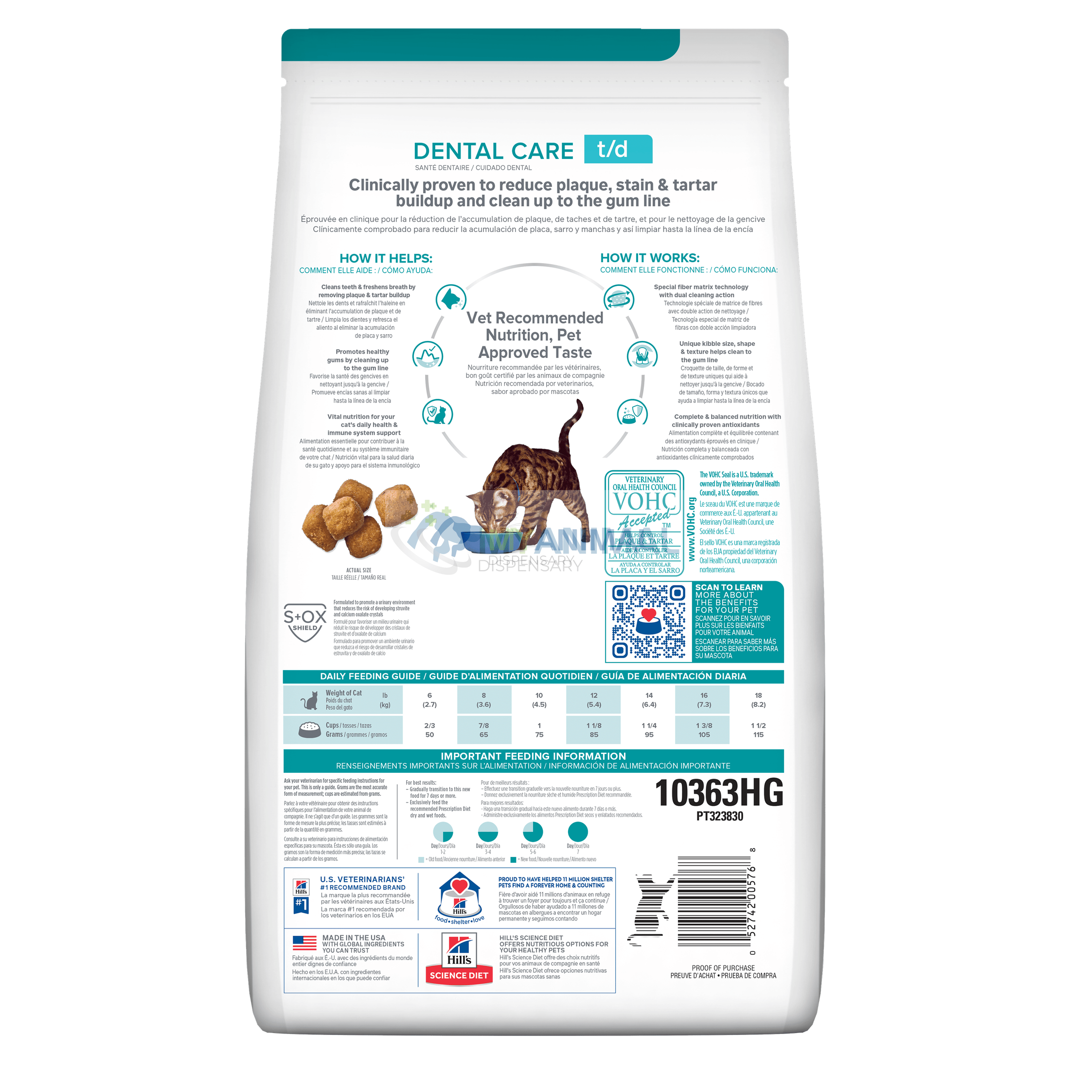 Hill's® Prescription Diet® t/d® Dental Health Feline Dry Cat Food