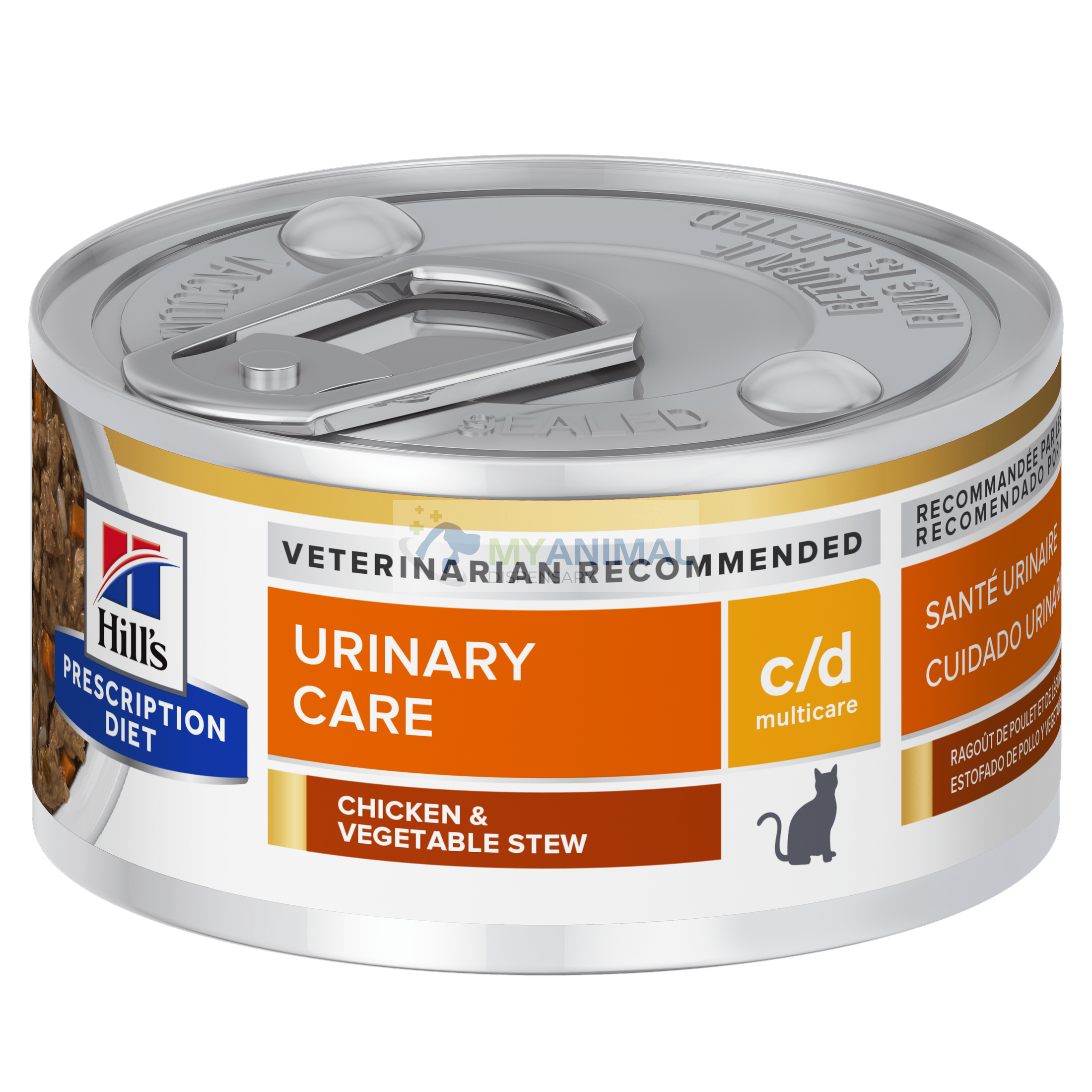 Hill's® Prescription Diet® c/d® Urinary Care Multicare Feline Chicken & Vegetable Stew Canned