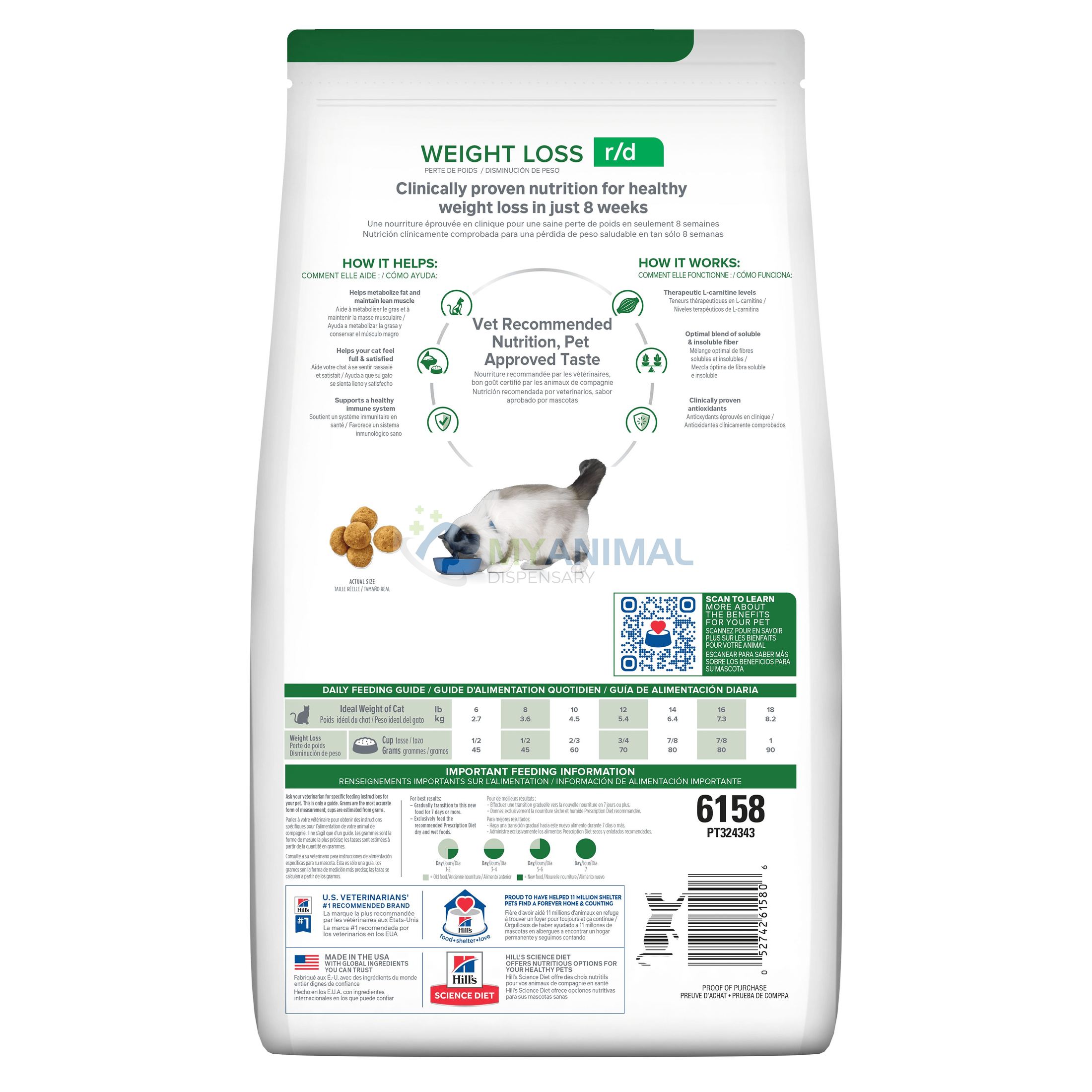 Hill's® Prescription Diet® r/d® Weight Reduction Feline Dry Cat