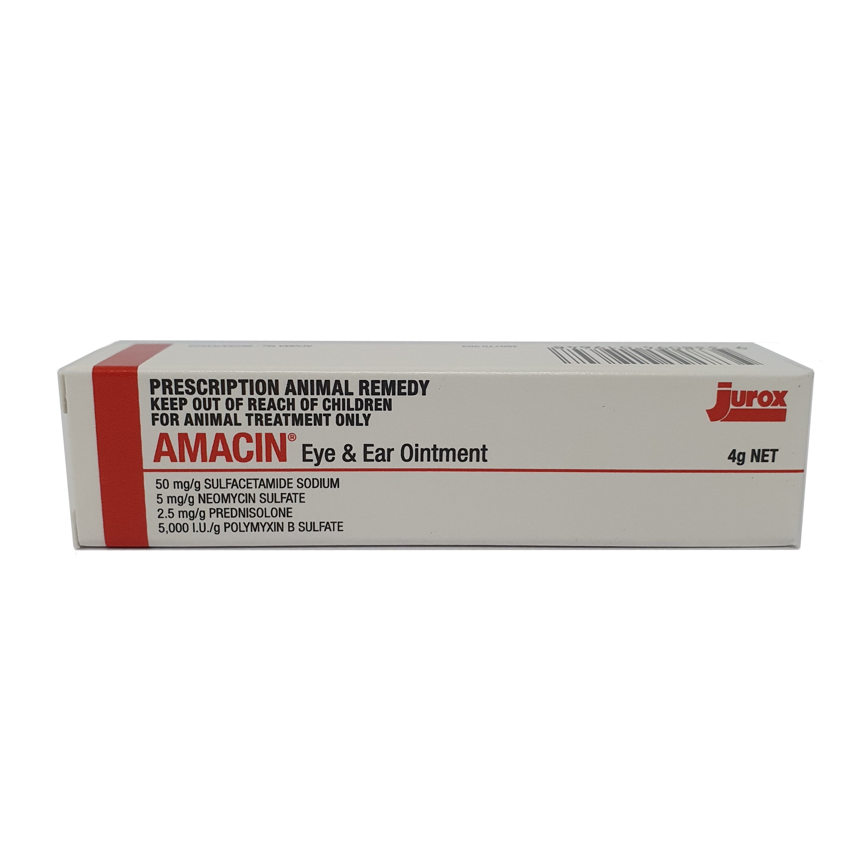 Jurox Amacin Antibiotics Eye and Ear Ointment for Dogs Cats Pets