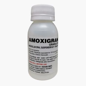 Amoxigran Amoxicillin Oral Suspension 25mg/mL (60mL)