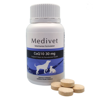 Pharmanex Medivet CoQ10 Heart & Gum Beef Flavor Chew Supplement Dogs Cats