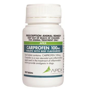 Dechra Carprofen NSAID Pain Relief Beef Flavor Tablet for Dogs (100mg)
