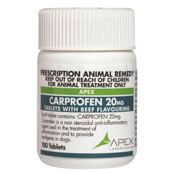 Dechra Carprofen NSAID Pain Relief Tablet Beef Flavor for Dogs (20mg)