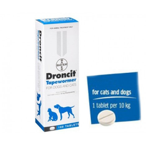Droncit Dog & Cat Tapewormer Tablet (50mg)