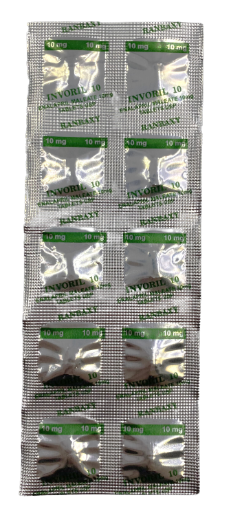 Invoril-10 Enalapril 10mg Tablets