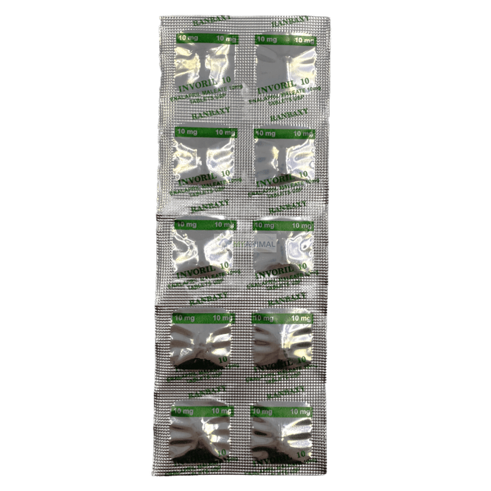 Invoril-10 Enalapril 10mg Tablets