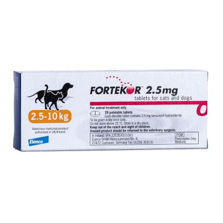Elanco Fortekor Cardiovascular Treatment for Dogs Cats 2.5mg