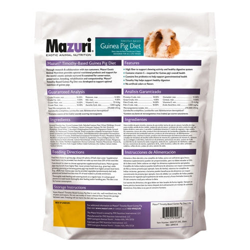 Mazuri® Timothy-Based Guinea Pig Complete Diet 5lb