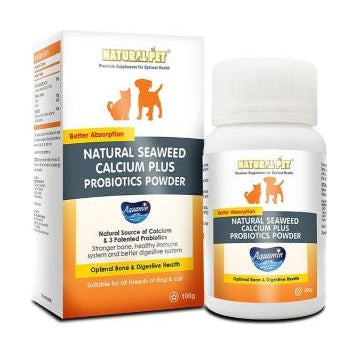 Natural Pet Natural Seaweed Calcium Plus Probiotics Powder 100g