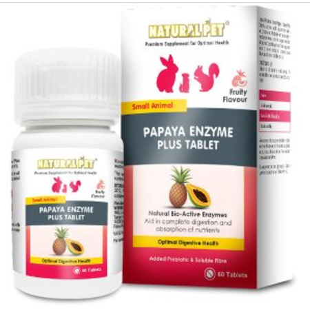 Natural Pet Small Animal Papaya Enzyme Plus Tablet Supplement