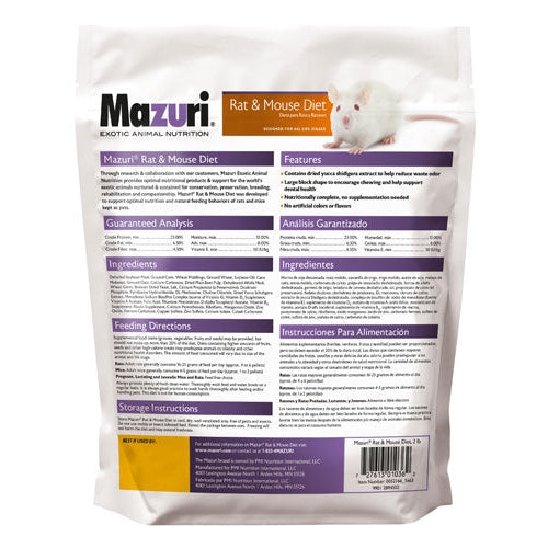 Mazuri® Rat & Mouse Complete Diet 2lb