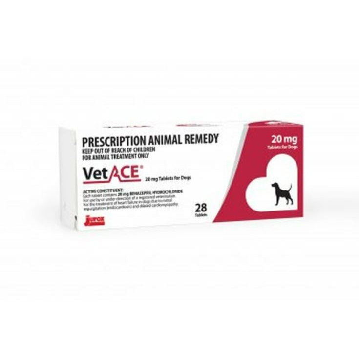 Jurox Vetace Cardiovascular Treatment for Dogs Tablets 20mg