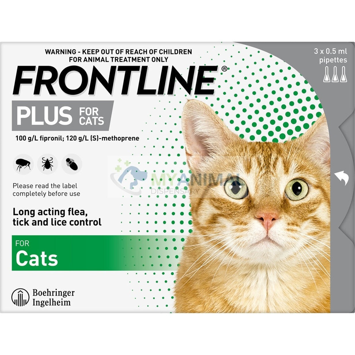 Frontline Plus Fleas Ticks Prevention for Cats