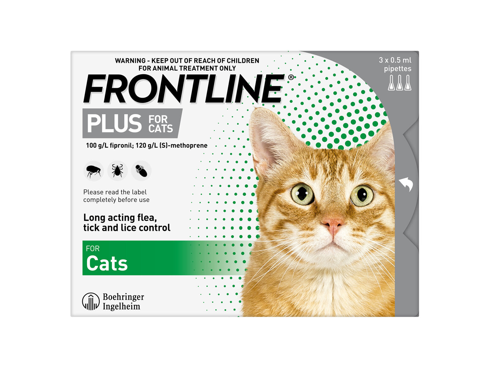 Frontline Plus Fleas Ticks Prevention for Cats