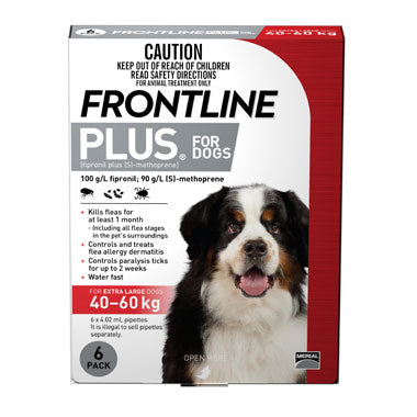 Frontline Plus Fleas Ticks Prevention for Extra Large Dog (Above 40Kg)