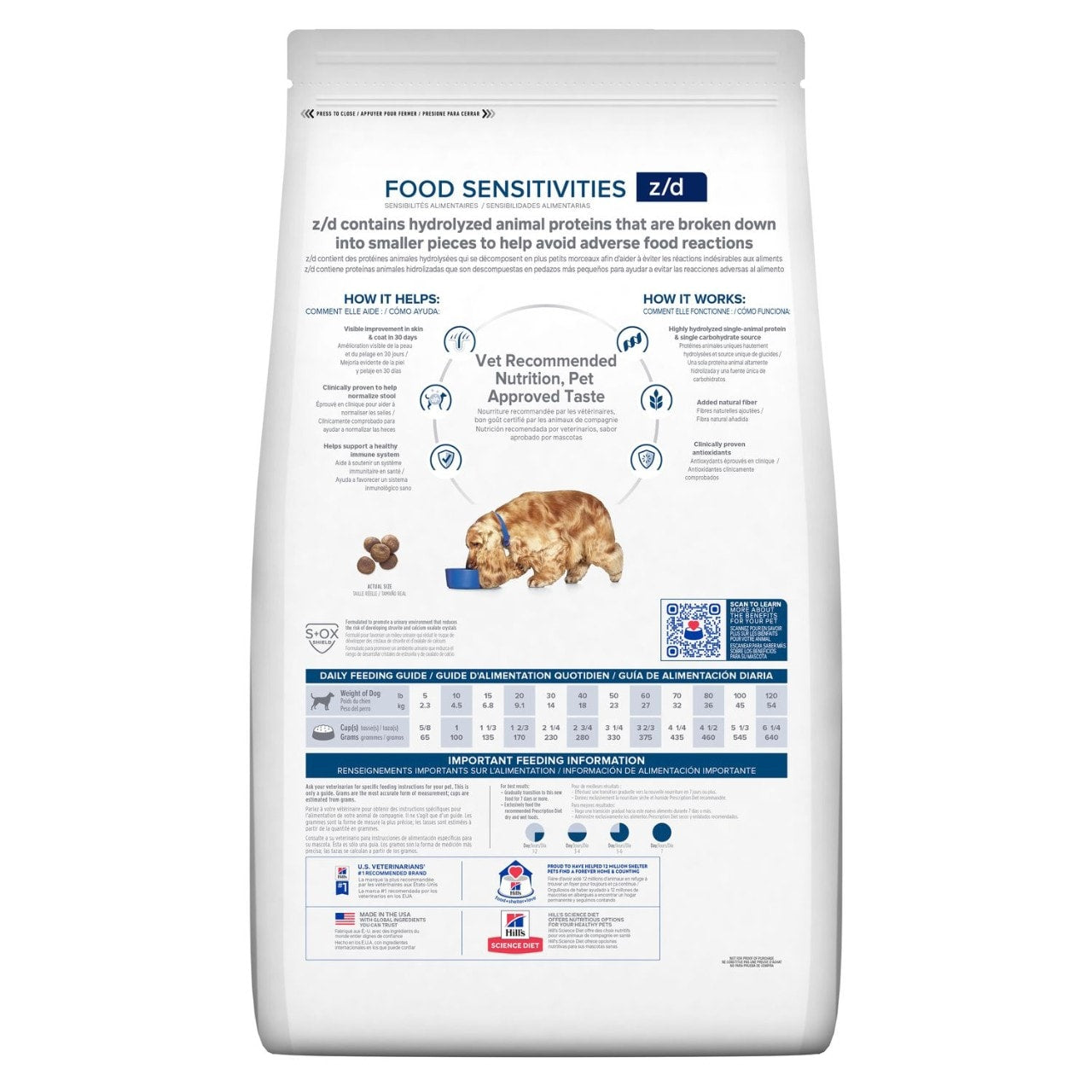 Hill's® Prescription Diet® z/d® Canine Food Sensitivities Dry Dog Food